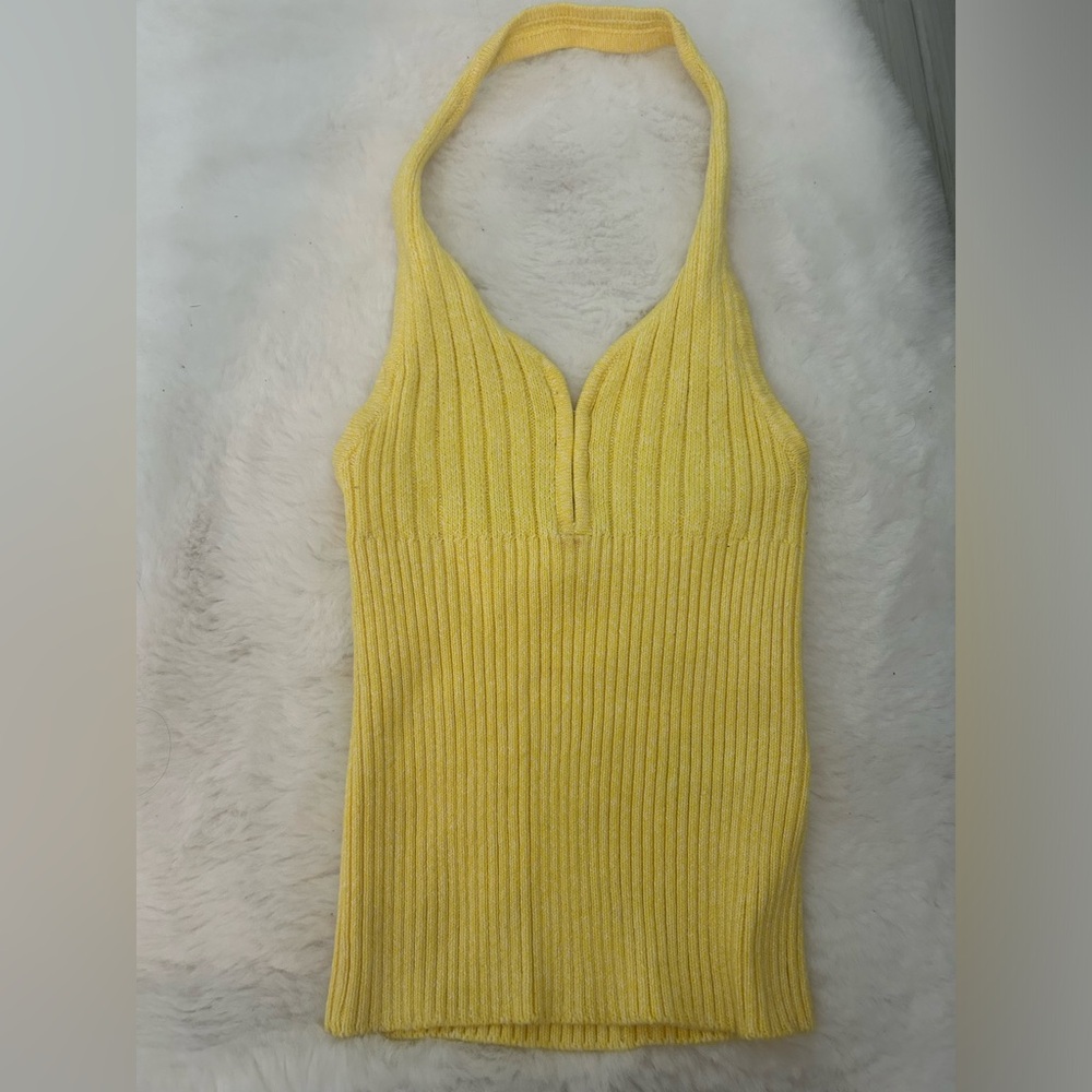 Yellow Guess Halter Top 💛